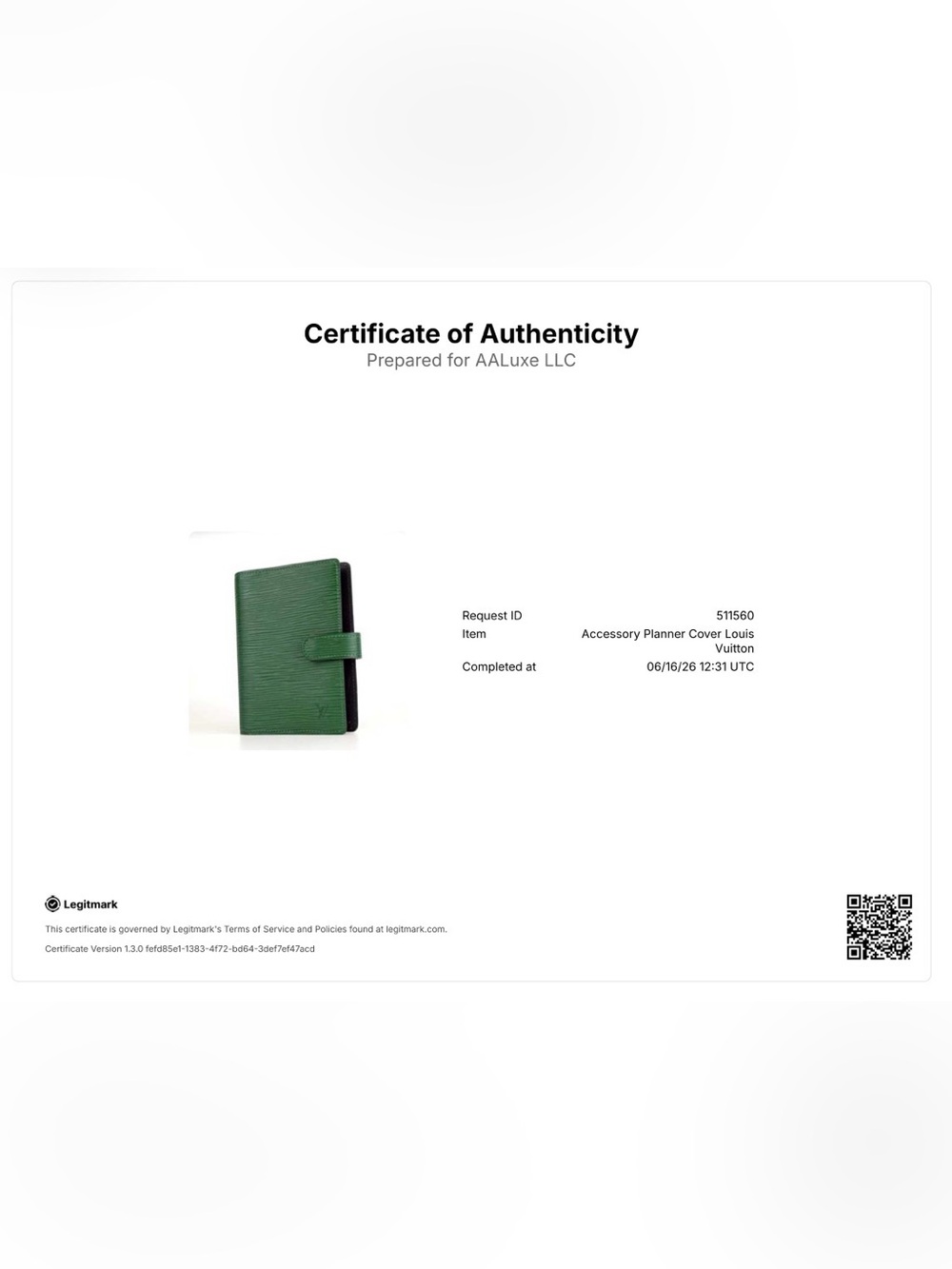 Louis Vuitton Green Epi Agenda PM Authentic - Picture 13 of 13